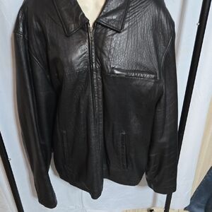 Wilson's Vintage Leather Men's Black Leather Jacket, Wilsons Leather
